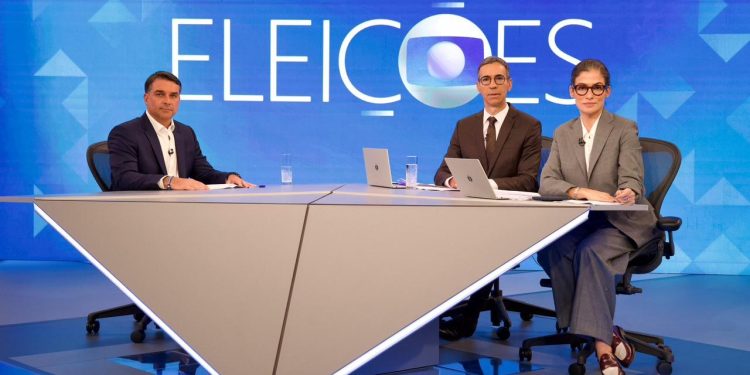 Flávio Bolsonaro na TV Globo: senador é o quinto entrevistado em série de sabatinas com presidenciáveis