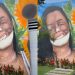 Grafiteiro homenageia Káh Felipe com ilustração em mural após morte da influenciadora