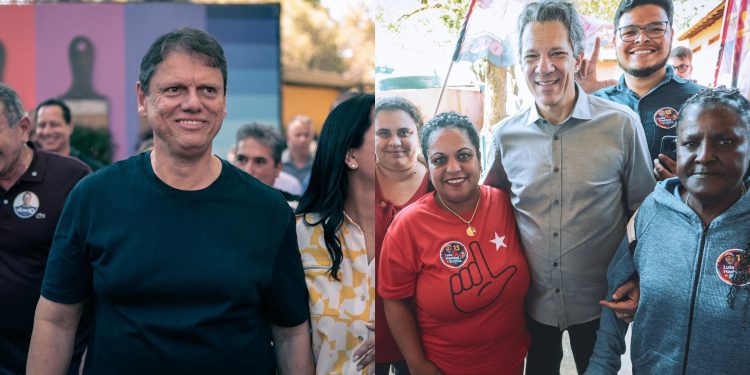 Haddad e Tarcísio marcam posição no interior de SP e prometem melhorar acesso por estradas e trens
