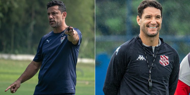 Ídolos do Fluminense e amigos, Fred e Thiago Neves se reencontram à beira do campo em Xerém pelo sub-20 do Carioca