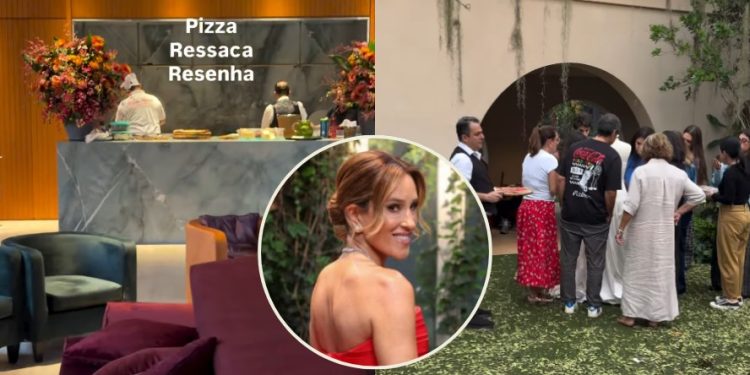Karla Felmanas mostra comemoração no dia seguinte ao casamento do filho: 'Pizza, ressaca e resenha'