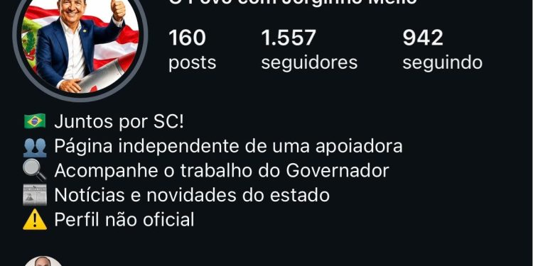PM cedido à segurança do governo de SC gere perfil anônimo de apoio a Jorginho Mello, indicam dados