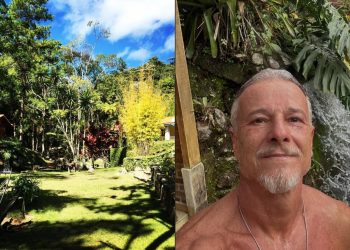 Piscina de ondas, cachoeira particular, horta: conheça o sítio onde Marcello Novaes vive na serra