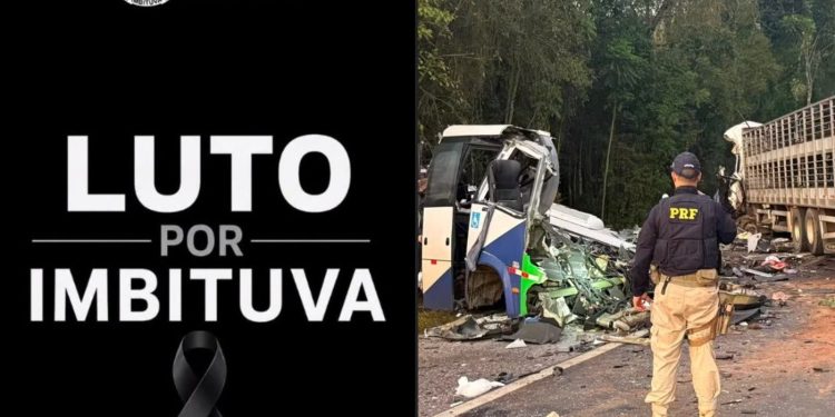 Prefeitura de Imbituva emite nota de luto e fecha serviços administrativos após acidente com 23 mortos na BR-373