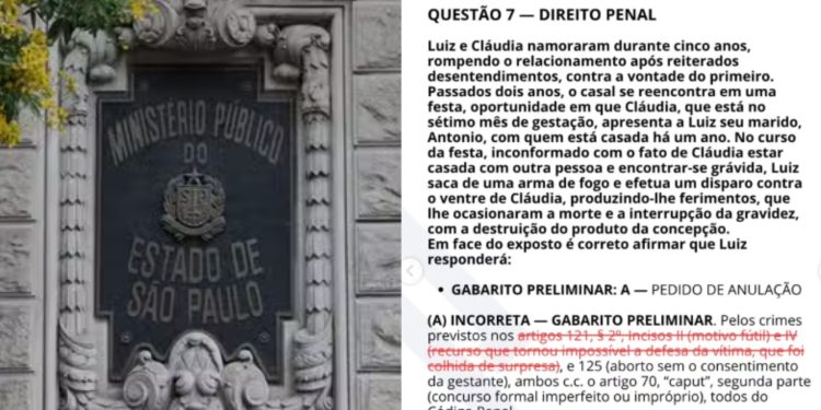 Prova de concurso para promotor é alvo de críticas após descartar feminicídio em questão sobre assassinato de grávida