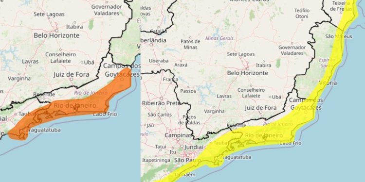 Ventos de até 100km/h: Inmet emite alerta laranja de vendaval para RJ e SP nesta sexta-feira; veja áreas afetadas