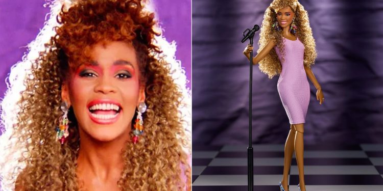 Whitney Houston ganha Barbie no dia em que faria 63 anos; boneca recria look de clipe icônico