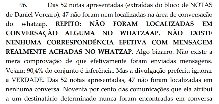 A defesa de Moraes, o 'WHATZAAP' e o número 13