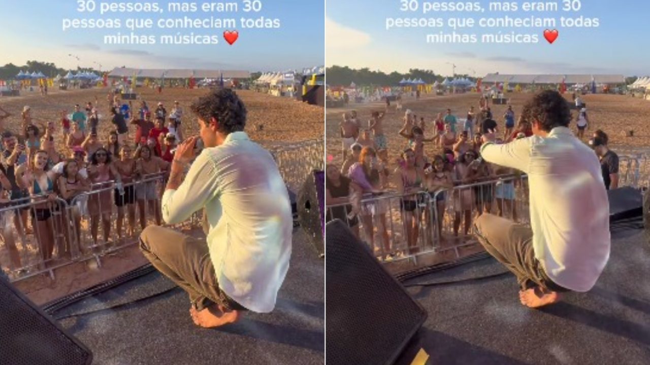 Cantor Nilson Neto faz show para cerca de 30 pessoas em Mato Grosso e comenta calor de 37°C: 'Tem que ser a mesma entrega'
