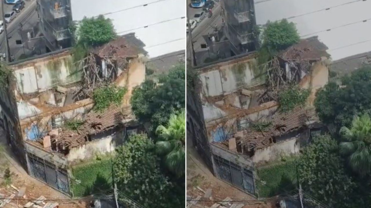 Desabamento interdita trecho da Rua Cosme Velho, na Zona Sul do Rio