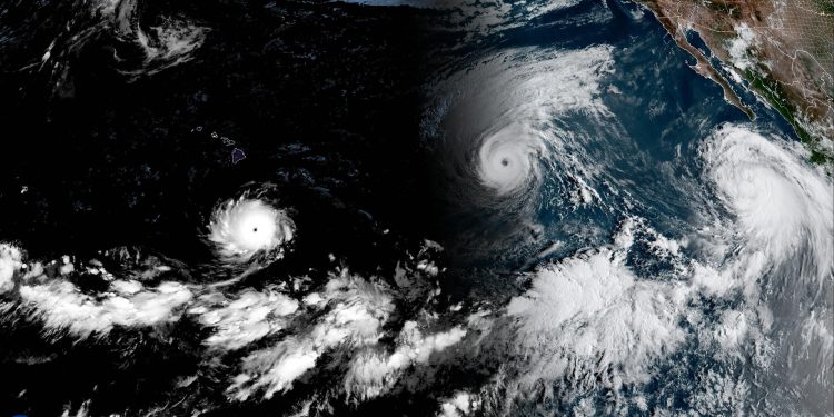 El Niño histórico gera passagem simultânea de furacões e tempestade tropical no Pacífico: 'Algo raro de observar'