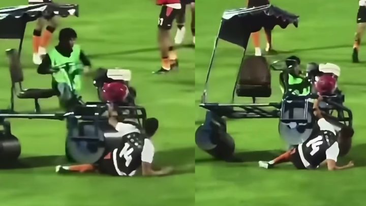 Ex-jogador da Premier League, Andros Townsend é atropelado por rolo de gramado durante partida na Tailândia