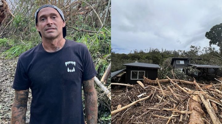 Homem sobrevive por oito horas agarrado a árvores após enchente arrastar sua casa no Havaí
