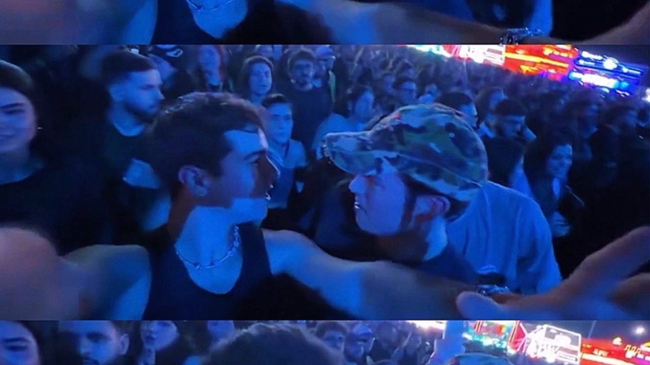 João Victor Gonçalves e Pietro Antonelli curtem show do Rock in Rio juntos