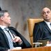 Lado a lado e sem menções à crise: os registros do primeiro encontro entre Mendonça e Moraes após embate sobre Vorcaro