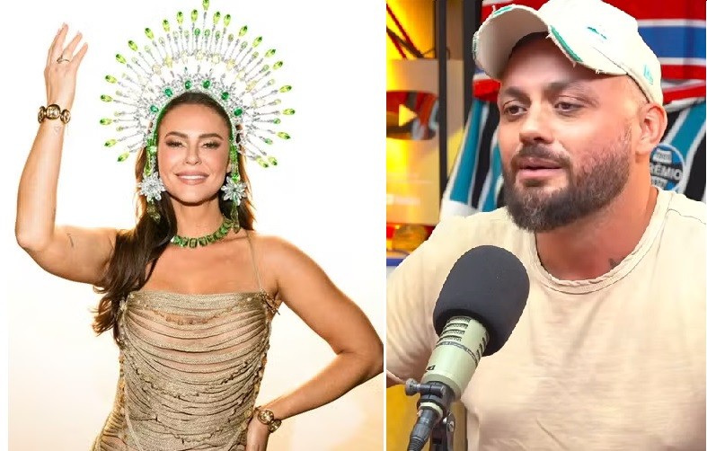 Leandro Vieira conta que guardou segredo de Paolla Oliveira à frente da bateria: 'Tão animado quanto de boca calada'