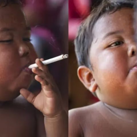 Lembra dele? Veja como ficou menino conhecido por fumar 40 cigarros por dia aos 2 anos na Indonésia