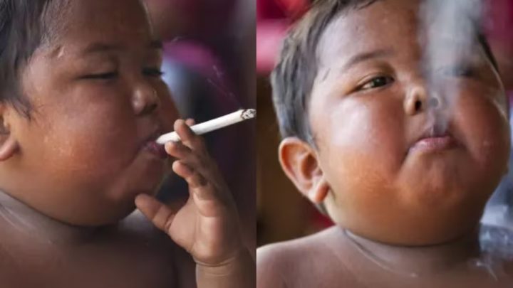 Lembra dele? Veja como ficou menino conhecido por fumar 40 cigarros por dia aos 2 anos na Indonésia