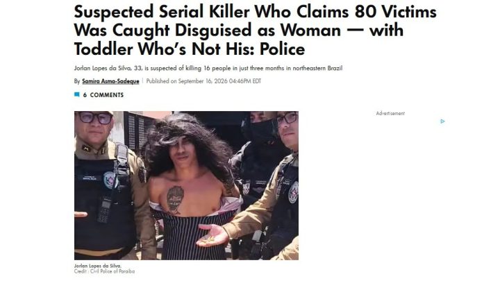 Mídia internacional repercute prisão de serial killer da Paraíba