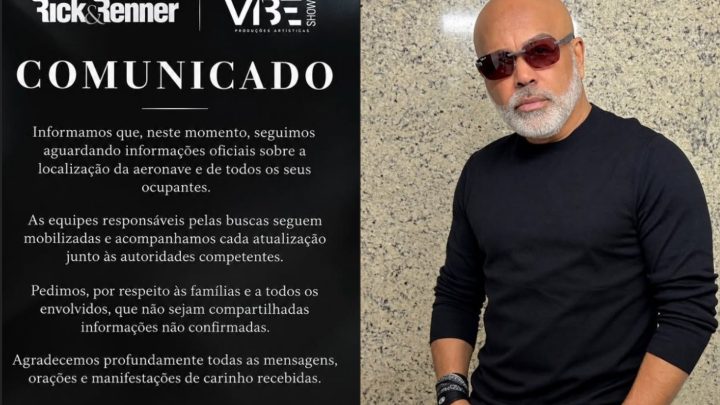 Perfil oficial da dupla Rick e Renner faz comunicado após desaparecimento de helicóptero com cantor: 'Seguimos com esperança'
