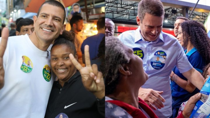 Ruas faz campanha em Caxias e esbarra com ato dos irmãos Reis, que apoiam chapa 'BolsoPaes'