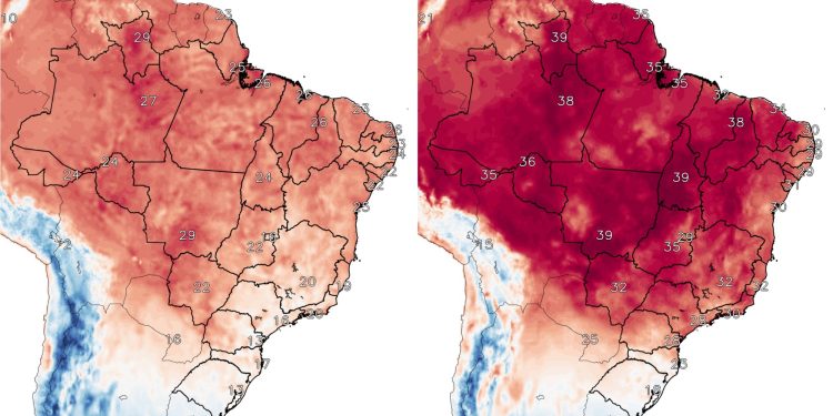 Sexta-feira será de chuva no Centro-Sul e umidade abaixo de 20% no Nordeste; veja previsão do tempo