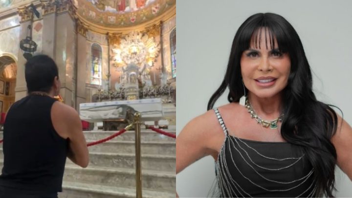 De joelhos, Gretchen cumpre promessa feita a Nossa Senhora de Nazaré durante o Círio em Belém