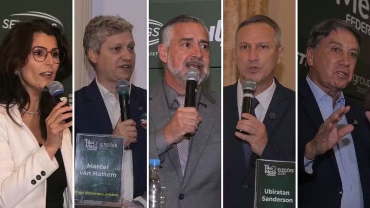 Quaest: Sanderson, Marcel van Hattem, Manuela d'Ávila e Pimenta empatam tecnicamente na disputa pelo Senado no RS