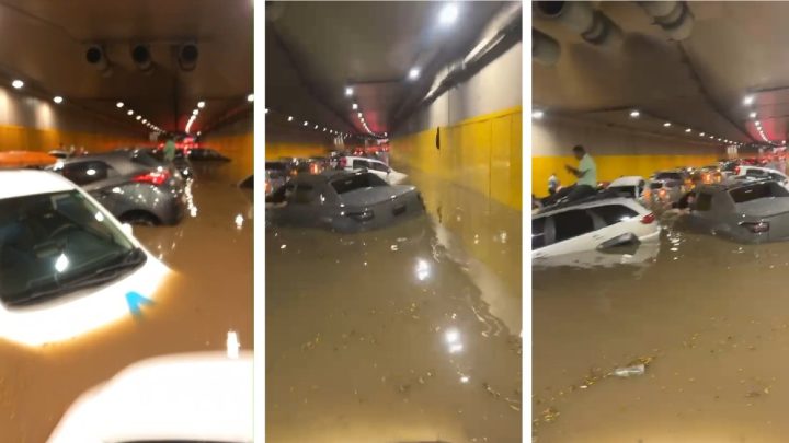 Temporal em São Paulo alaga túnel do Anhangabaú e deixa carros submersos; veja vídeo